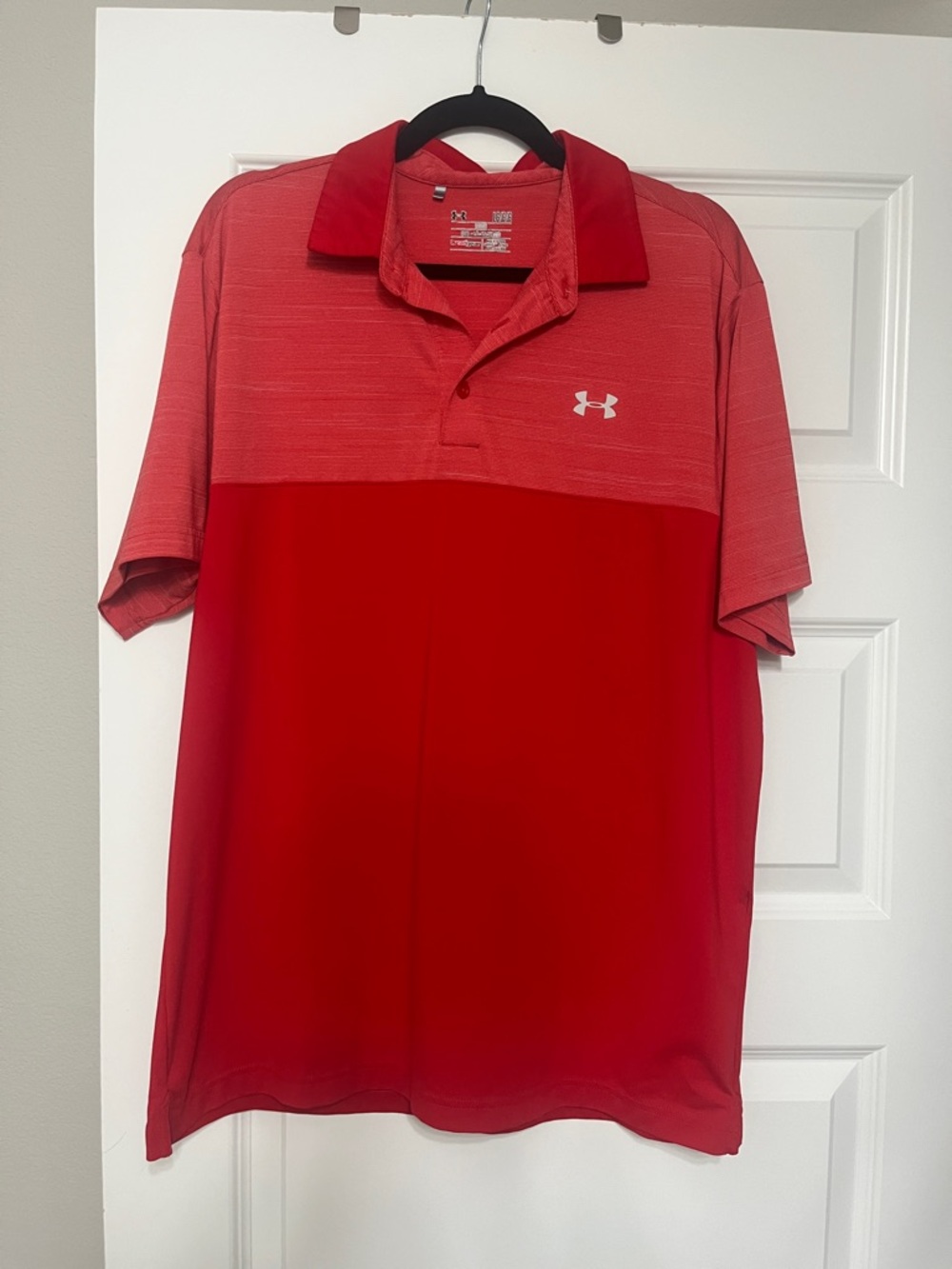 Under Armour Men’s Two-Tone Red Polo